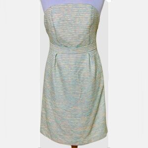 Merona Tweed Multi-Color Strapless Lined Size 8 Dress.